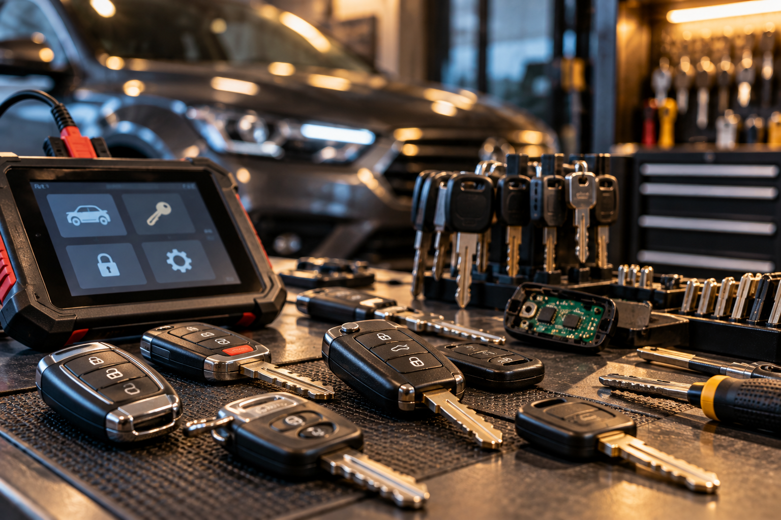 Cerrajería automotriz y llaves de vehículos